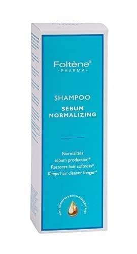 Foltene Sebum Clarifying Shampoo for Oily Hair - Normalizing Oily Scalp Shampoo with Vitamin B6, Biotin, Sage - Removes Excess Oil, Refreshes Scalp, Cleans Hair - 6.8 Fl oz