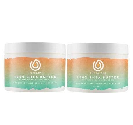 Amber Scented 100% Shea Butter - 2 x 8 oz Jars