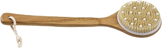 PACKOVE Back Scrubber for Shower, Dry Brushing Body Brush Exfoliating Body Scrubber Long Handle Back Scrubber Body Exfoliator for Women Men