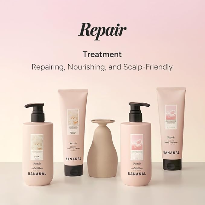 Scented Repair Treatment Mask – Protein-Enriched Deep Repair for Damaged Hair – 17 Amino Acids, Botanical Oils, Shea Butter & Ceramide – Korean Hair Conditioner, Baby Musk, 100 ml / 3.4 fl oz