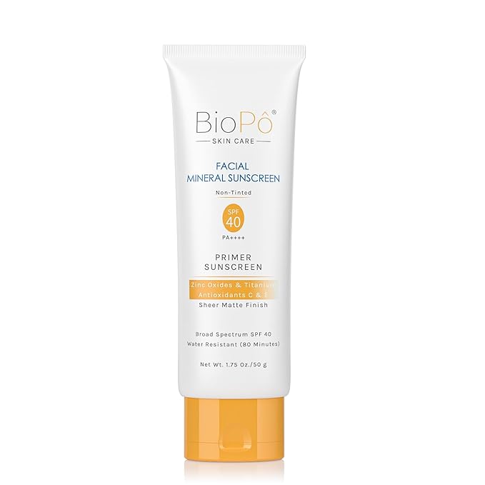 Facial Mineral Sunscreen SPF 40, Non-Tinted, Zinc Oxide & Titanium Dioxide, Lightweight Matte Face Sunscreen for All Skin Types, Oil-Free, 1.75 oz