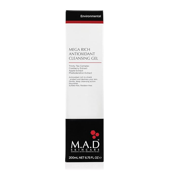 M.A.D Skincare Environmental Mega Rich Antioxidant Facial Cleansing Gel 6.75 oz.