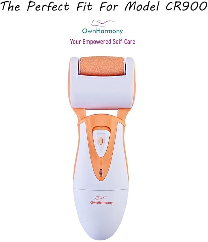 Refill Rollers by Own Harmony Best Fit for Electric Callus Remover CR900 - Foot Care for Healthy Feet - Pedicure File Tools - Refills 3 Pack Regular Coarse Replacement Roller (Peach)