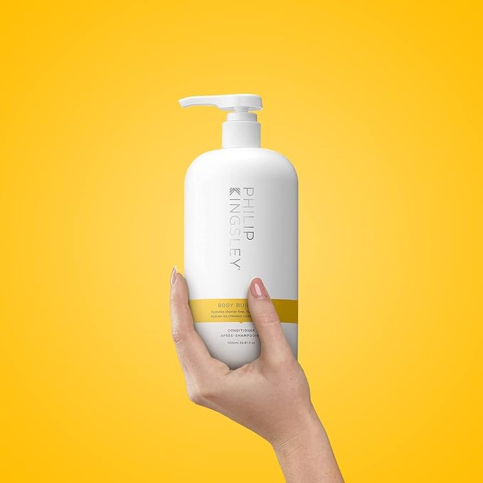 PHILIP KINGSLEY | Body Building Weightless Conditioner | Volumizing Conditioner for Fine, Limp, Flat, Flyaway Short Hair | Hydrates, Thickens, Lifts and Adds Volume and Shine | 33.8oz