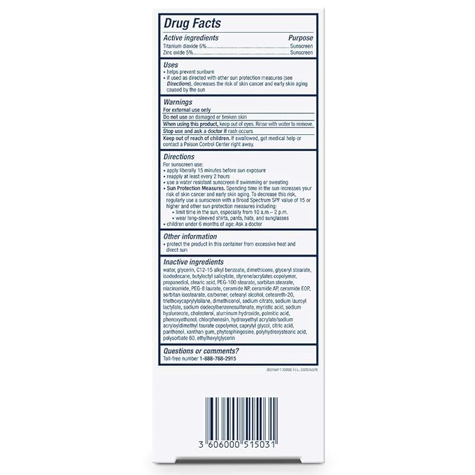 CeraVe 100% Mineral Sunscreen SPF 30, Face sunscreen With Zinc Oxide & Titanium Dioxide, Hyaluronic Acid + Niacinamide + Ceramides, Oil Free, Travel Size 2.5 oz