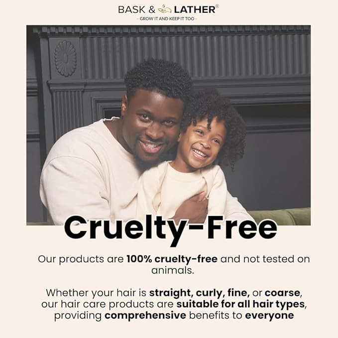 BASK & LATHER Growth & Length Retention Bundle | Hair Elixir + Scalp Stimulator Oil | Strengthen, Nourish & Revitalize Hair | Natural Oils for Healthy Scalp, Reduced Breakage & Faster Growth