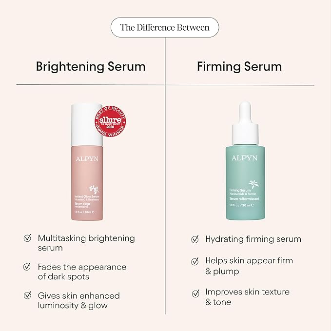 ALPYN Instant Brightening Glow Serum I Multitasking Serum I Visible Glow I Targets Fine Lines