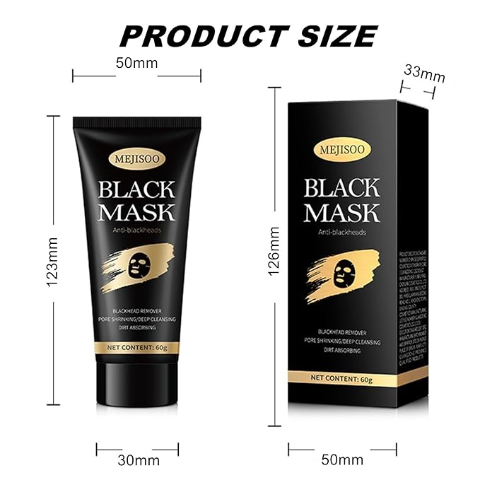 Blackhead Remover Mask,Charcoal Mask Peel Off,Deep Cleaning for Pores Whitehead Blackhead,Oil Control,Fit for Women and Men,with Brush,Extractor Tool.