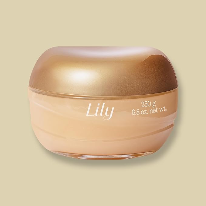 Lily Satin Velvet Body Cream, Luxurious Moisturizing Cream with Adored Lily Fragrance, 8.8 Ounce (250g)