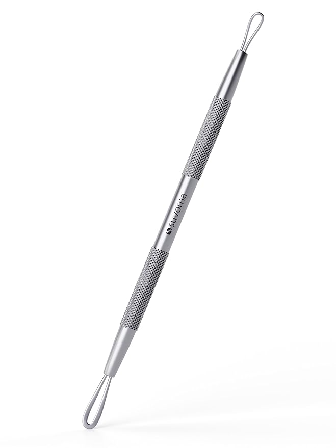 Suvorna White Head Remover for Face, Pimple Extractor, Pimple Popper, Whitehead Remover for Face, Comedone Extractor Tool, Pimple Extractor Tool, Pimple Popper Tool
