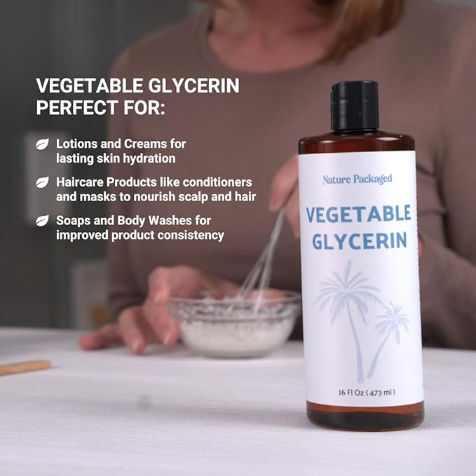 Vegetable Glycerin Oil - 100% Pure Plant Based Glycerol for DIY Skincare, Hair Care, Soap Making & Cosmetics - Vegan Moisturizing Humectant for Lotions & Creams - USP Grade 4 Gallon