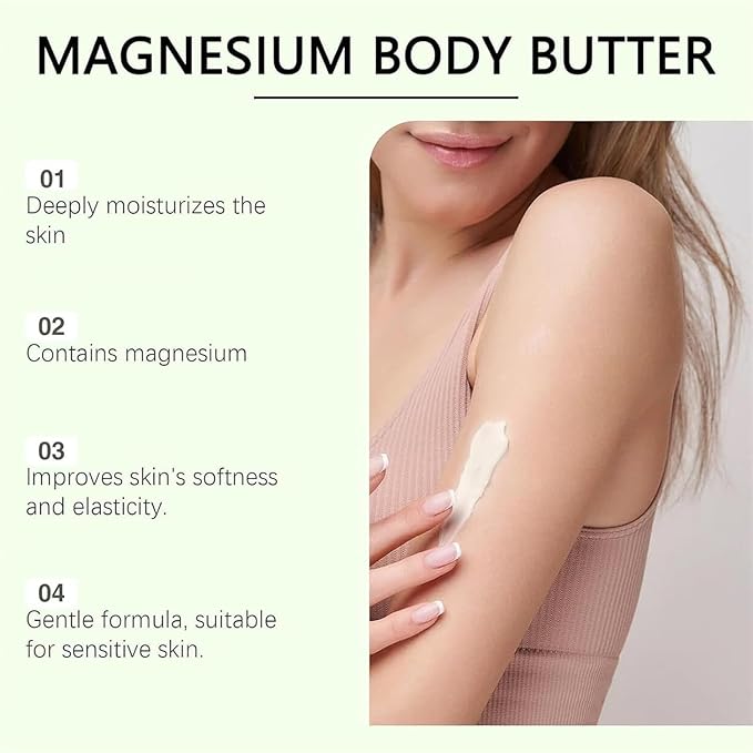 Neuropathy Cream, Magnesium Body Butter,Magnesium Cream for Neuropathy, Deeply Moisturizes Skin, Keep Soft Smooth, Suitable for All Skin Types (114g/1pcs)