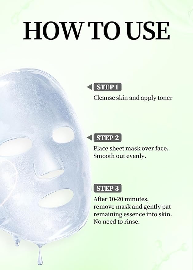 freemay Blue Moisture Ampoule Mask Deep Hydration with 8 Hyaluronic Acids & Phyto-Amino Acid Complex, Vegan Sheet Mask for Smoothing Fine Lines, Dry & Mature Skin, 10 Sheets