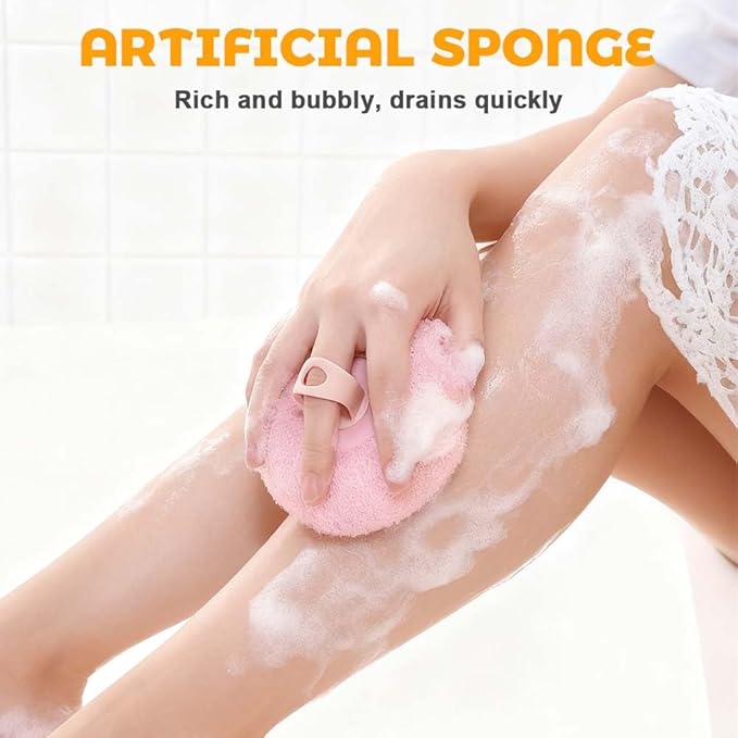 Super Soft Sunflower Suction Cup Bath Ball, 2025 New Exfoliating Bath Bath Sponge Cleaning Brush with Finger Rings for Women and Men (Style A, 4 pcs)