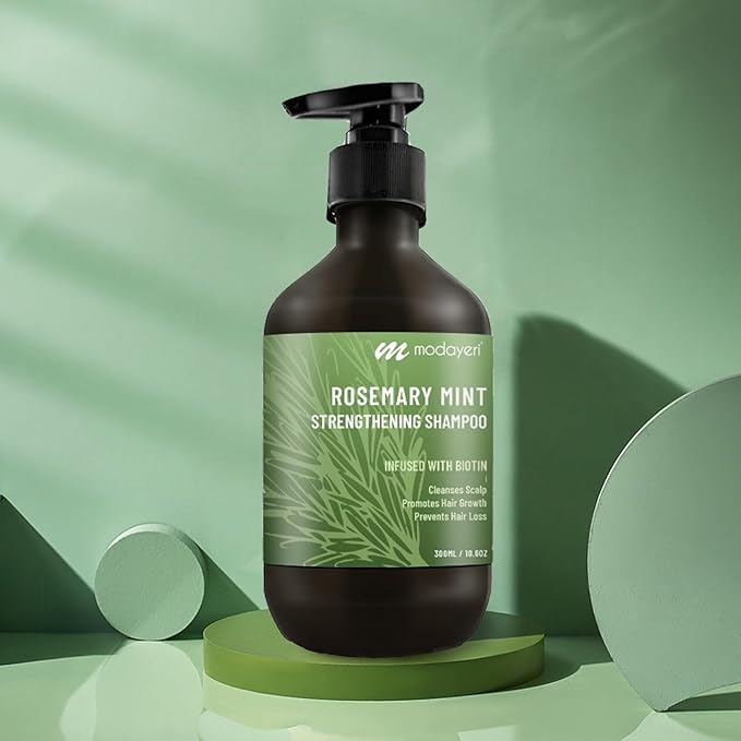 Rosemary Mint Strengthening Shampoo with Biotin - Provide Nourishment & Scalp Health, Cleanses and Helps Strengthen Hair, 10.14 Fl Oz.