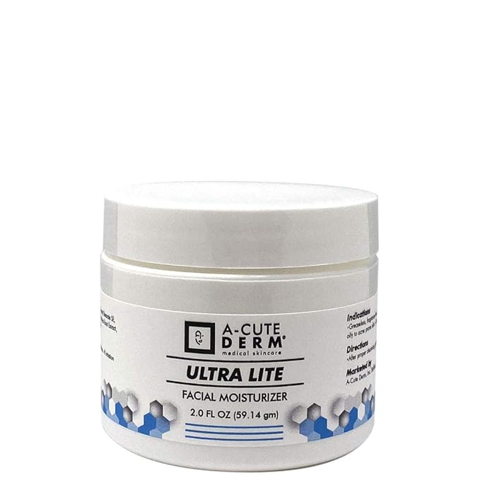 A-Cute Derm Ultra Lite Facial Moisturizer for Dry Skin | Helps in Soften and Rehydrate Skin | Day and Night Cream (2.0 oz)
