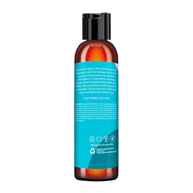 TruSkin Soothing Cleansing Milk - Gentle Facial Cleanser with Rice & Oat Milk, Hyaluronic Acid - Removes Make-Up Without Stripping Sensitive Skin