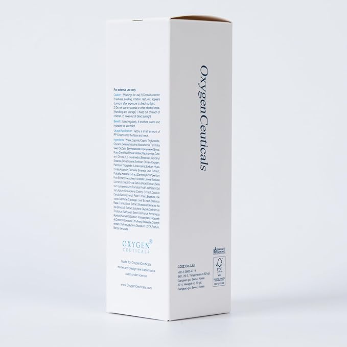 OxygenCeuticals PP Cream – Recovery Cream with Palmitoyl Tripeptide-5, Niacinamide & Adenosine, Moisturizing & Skin Barrier Support for Sensitive Skin. 1.69 fl.oz (50ml)