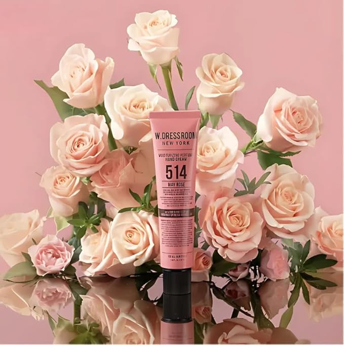 W.Dressroom Moisturizing Hand Cream for Dry Hands, Non-Greasy, Quick-Absorbing Korean Hand Lotion, Travel Size 1.69 fl oz (50 ml), No.514 May Rose Shop Scent
