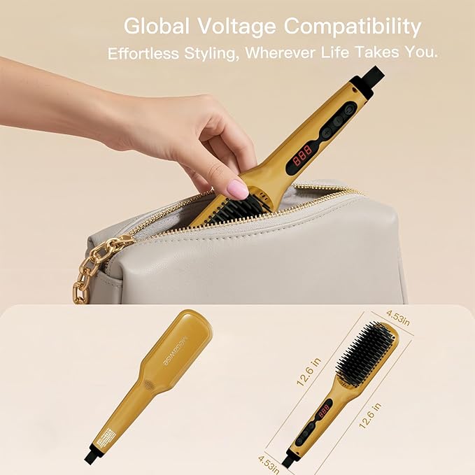 MEGAWISE Hair Straightener Brush Series (Yellow)