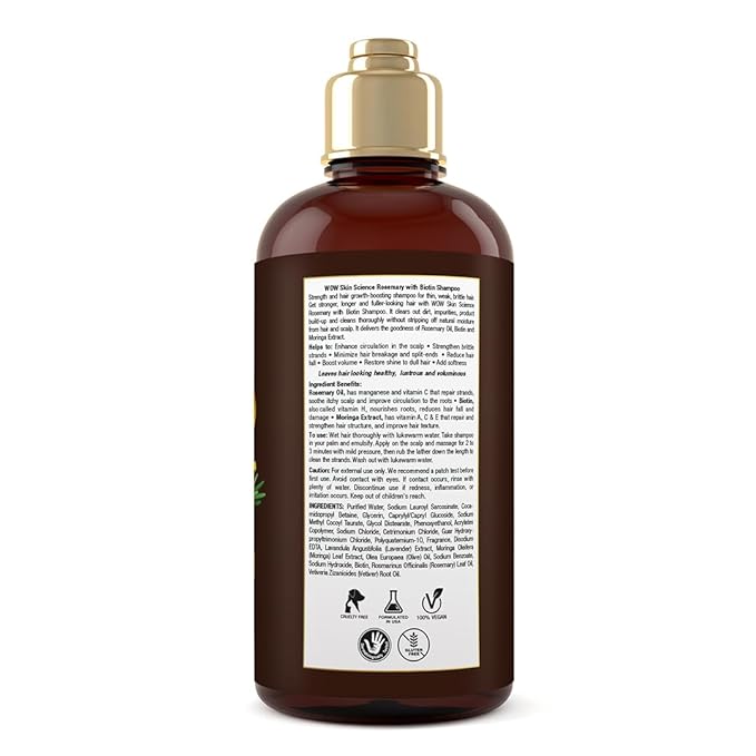 WOW Skin Science Rosemary with Biotin Shampoo 16.9 oz
