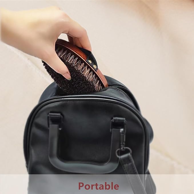 Dry Brushing Body Brush, Exfoliating Body Scrubber Natural Horsehair Bath Brushes Wooden Handle for Shower, Skin Exfoliation, Cellulite and Lymphatic Improvement Gift