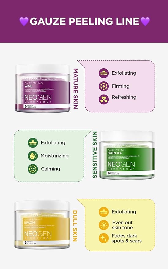 DERMALOGY by NEOGENLAB Bio-Peel Gauze Peeling Pads (Wine, 8 pcs)