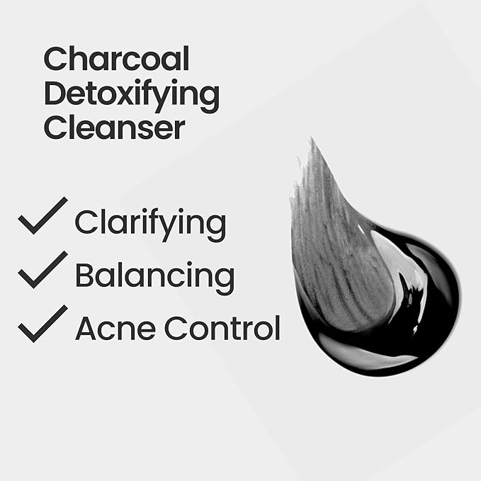natural outcome Charcoal Face Wash | Daily Detoxifying Charcoal Cleanser for Acne | Deep Pore Cleanser Hydrates & Purifies Skin with Green Tea, Aloe Vera, & Ginkgo Biloba | For Men & Women | 8 oz