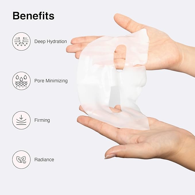 Trancend™ Original Real Deep Collagen Face Mask for Korean Skin Care, Hydrating Face Masks Skincare, Bio-Collagen Hydrogel Sheet Mask, Overnight Pore Minimizing & Elasticity Improvement, 39G (4 Count)