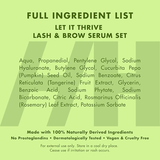 Handmade Heroes 100% Natural Vegan Lash & Brow Serum – Rosemary & Pumpkin Seed Oil for Fuller, Thicker Looking Eyelashes, Eyebrows – Gentle & Nourishing Formula Prostaglandin Free