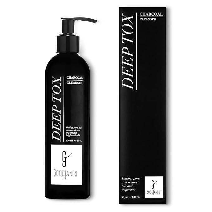 GoodJanes Deep Tox Gel Facial Cleanser with Green Tea, Lactic Acid & Echinacea Stem Cells – Gently Clarifies & Refreshes Skin – Vegan & Cruelty-Free Face Wash for All Skin Types