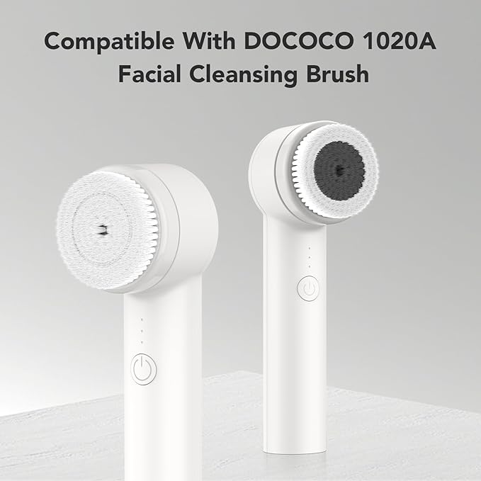 Face Scrubber Replacement Brushheads for DOCOCO 1020A Dual Rotations Facial Cleansing Brush