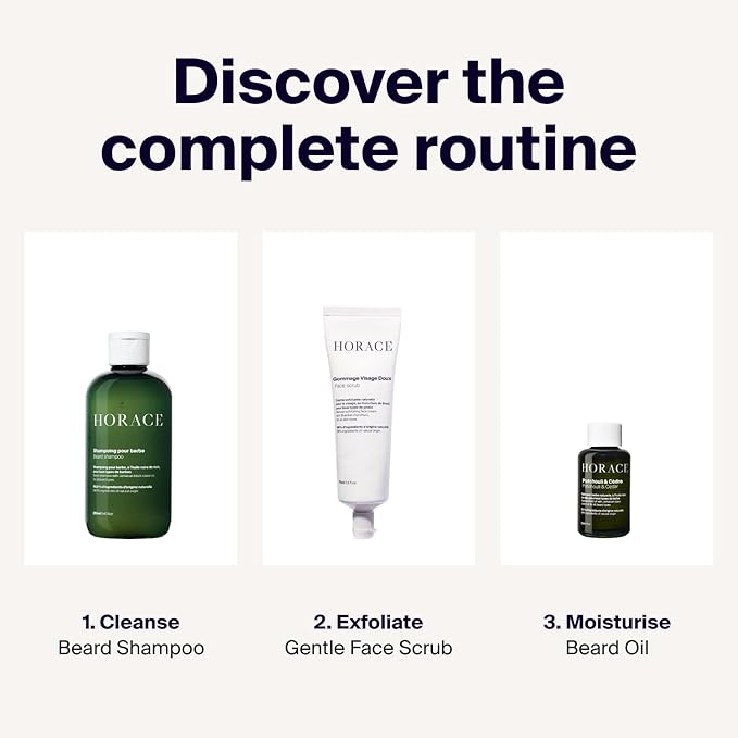 HORACE Patchouli & Cedar Beard Oil for Men - Conditioner with Argan Oil - Gentle Beard Care for All Skin Types - Woody, Aromatic Scent, 30 ml