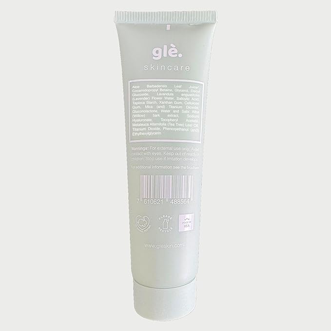 Gle Face Cleanser for Sensitive Skin Purifying Foaming Gel pH Balancing Daily Sensitive Skin Face Wash, Hyaluronic Acid, Oil Free and Soap Free Non Comedogenic | 4.9 fl oz