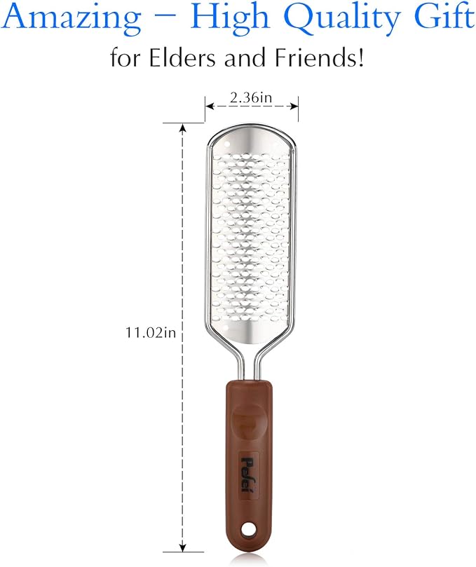 Professional Pedicure Foot File, Colossal Stainless Steel Detachable Foot Scrubber, Hard Skin Removers Pedicure Rasp for Wet and Dry Feet