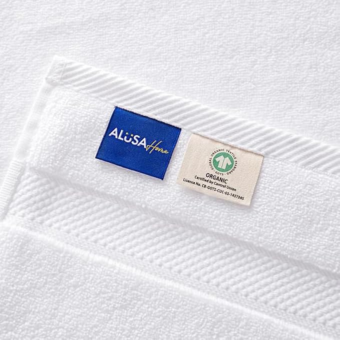 100% Organic Zero-Twist Cotton Towels - GOTS Certified Luxury Bath Towels - Ultra Soft & Plush 700GSM Long-Staple Cotton - 6 Piece Towel Set (Pewter Grey)