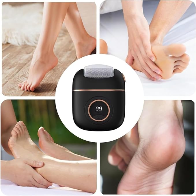 2025 New Electric Callus Remover for Feet, Portable Rechargeable Foot Repair and Grinding Device with Digital Display, Heel Polisher File for Men Women Dry Callus Dead Skin (Blue)