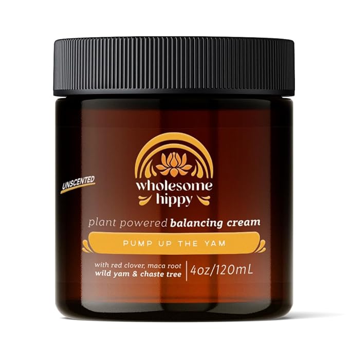 WHOLESOME HIPPY Wild Yam Cream for Hormone Balance Support Body Cream with Maca, Chaste Tree, Milk Thistle & Shea – Moisturizing Botanical Balm for Women & Men – 4oz - Unscented