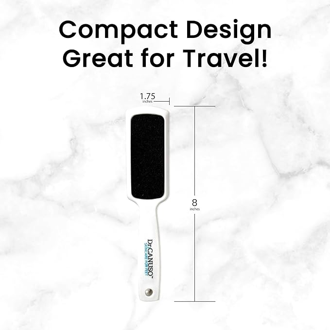 Dr. Canuso Double Sided Toenail Fungus Foot File Callus Remover Foot Scrubber, Safe Professional Pedicure Foot Rasp Removes Thick Toenails Cracked Heels, Dead Skin, Feet Scraper Tools Wet and Dry Feet