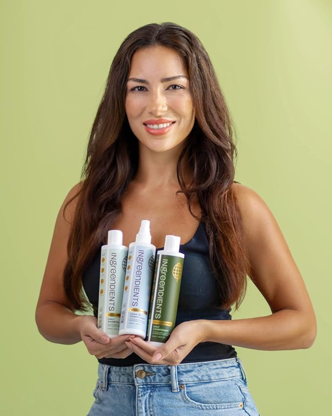 Ingreendients Non Toxic Vegan Shampoo and Conditioner with Organic Ingredients, Apple Cider Vinegar, Tea Tree Oil - Color Safe, Paraben & Gluten Free, Silicone & Sulfate Free, pH Balanced