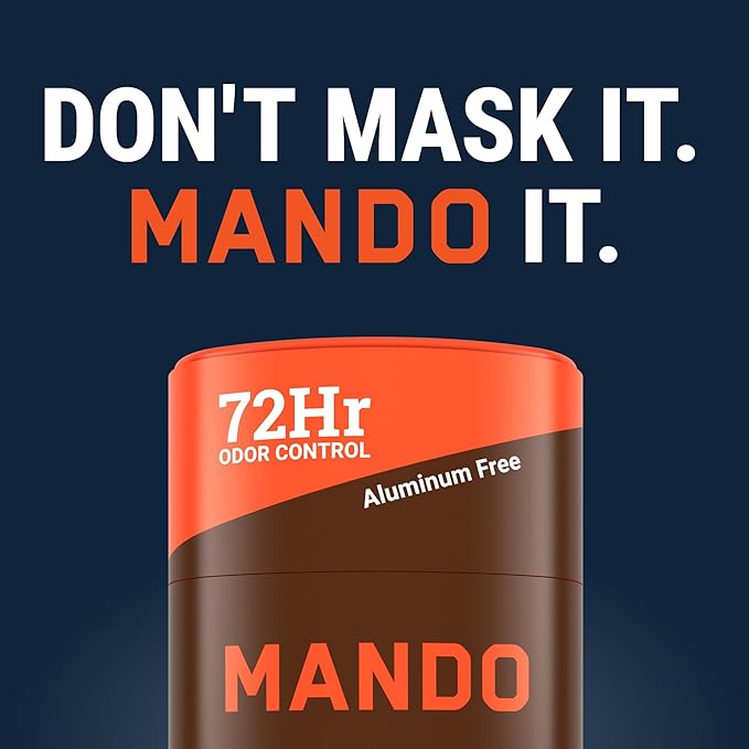 Mando Whole Body Deodorant - Invisible Cream Tube and Solid Stick - 72 Hour Odor Control - Aluminum Free, Baking Soda Free, Skin Safe - 3.0 Ounce Tube and 2.6 Ounce Solid Stick Bundle - Cedar Grove