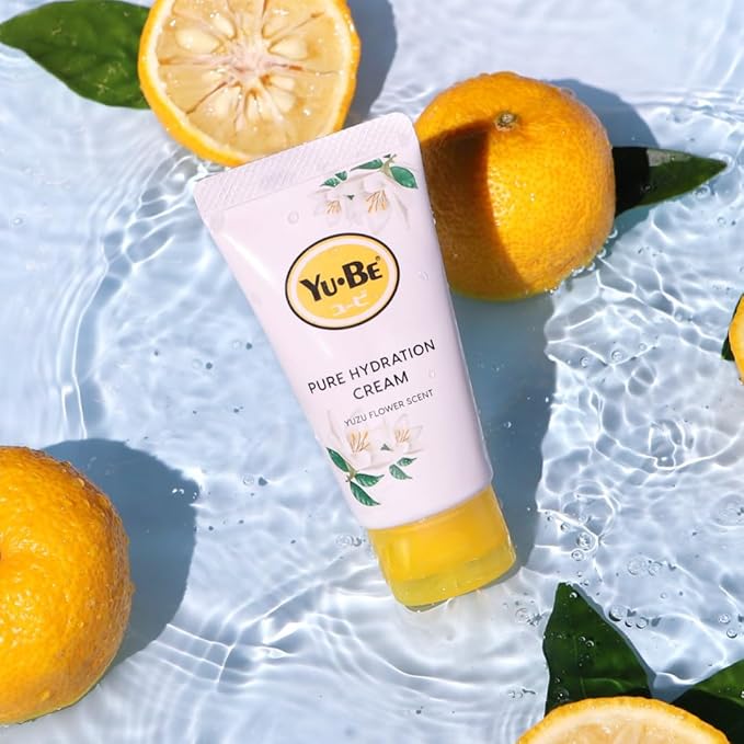 Yu-Be Yuzu Pure Hydration Cream: Body & Hand Lotion - Vegan Skin Care Cream for Sensitive & Dry Skin - Soothing Yuzu Flower Extract - Day & Night Moisturizer- Cracked Heels Repair -1.35 Fl Oz (3)