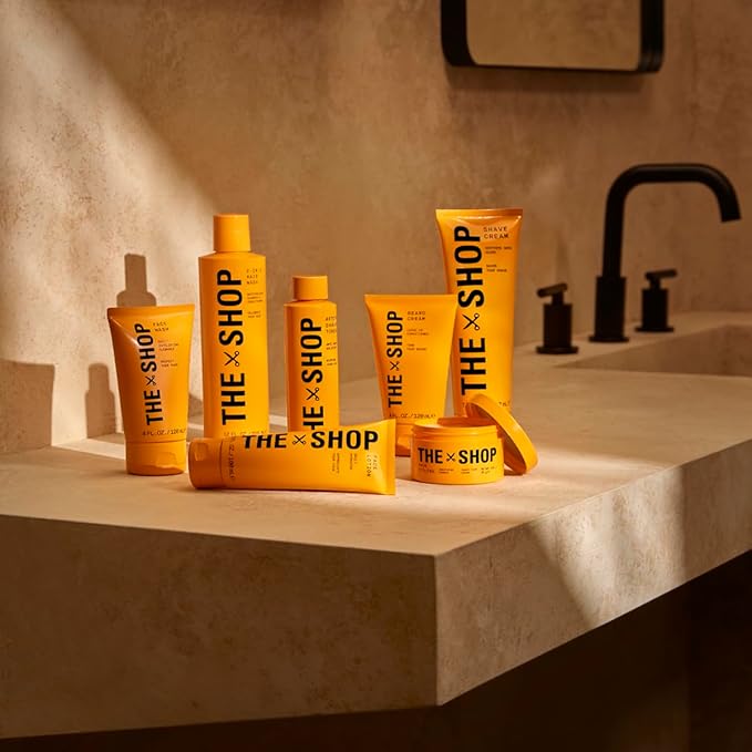 The Shop by LeBron James Men's Daily Exfoliating Face Wash, Gentle Cleanser for All Skin Types, Unclogs Pores, Removes Dirt & Oil, Smoothes Rough & Uneven Texture, Eucalyptus Scent, 4 Fl Oz