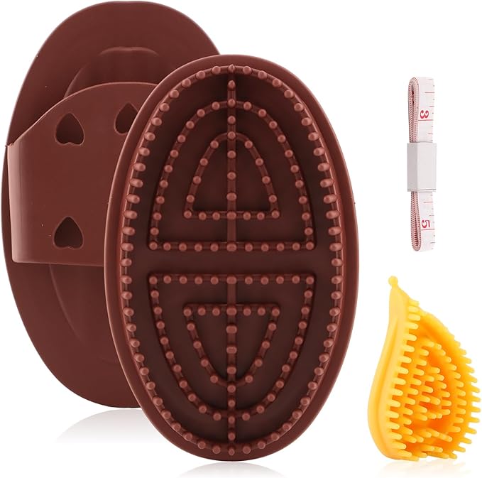 2 Pcs Meridian Massage Brush,with mini Heart Shaped Brush and Tape Measuring Tape Full Body Massage Brushes for Full Body SPA Massager Relaxation(Color:Brown + Yellow)
