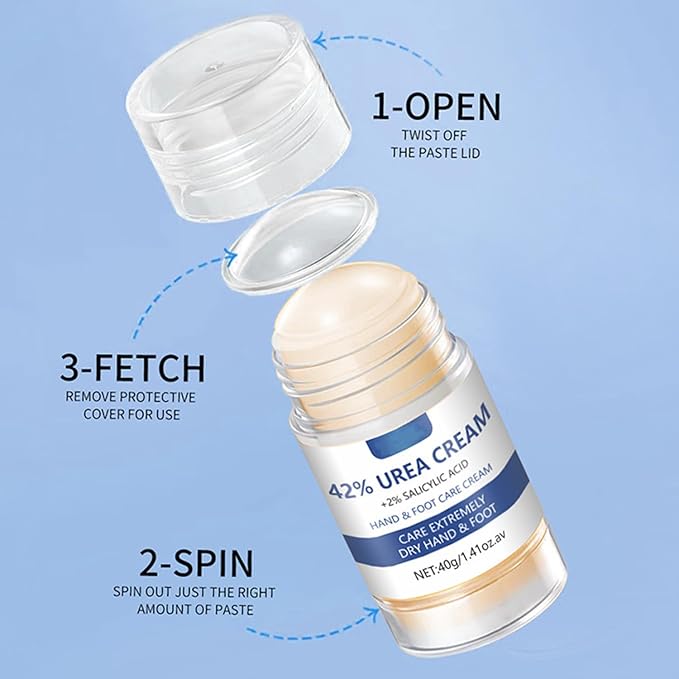 2Pcs 42% Urea 2% Salicylic Acid Hydrating and Anti-Cracking Foot Cream,Upgraded Hand and Foot Cream Urea Moisturizer, Hydrate & Nourish Foot Care, Soften Skin Exfoliate Dead Skin