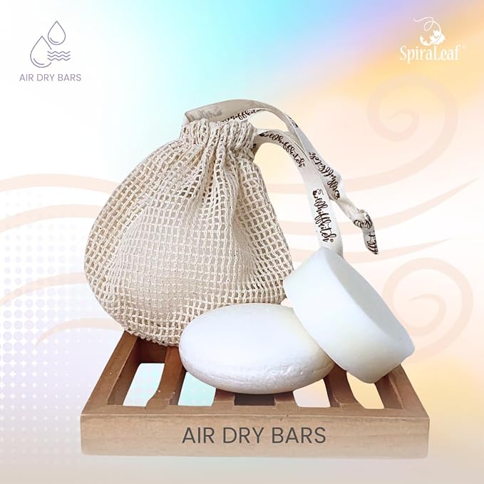 Spiraleaf Solid Conditioner Bars x2 – UNSCENTED Conditioner Bars, All Hair Types, Rich Nourishing Oils, Fragrance-Free, Dye-Free, Concentrated Formula, Crafted in the USA