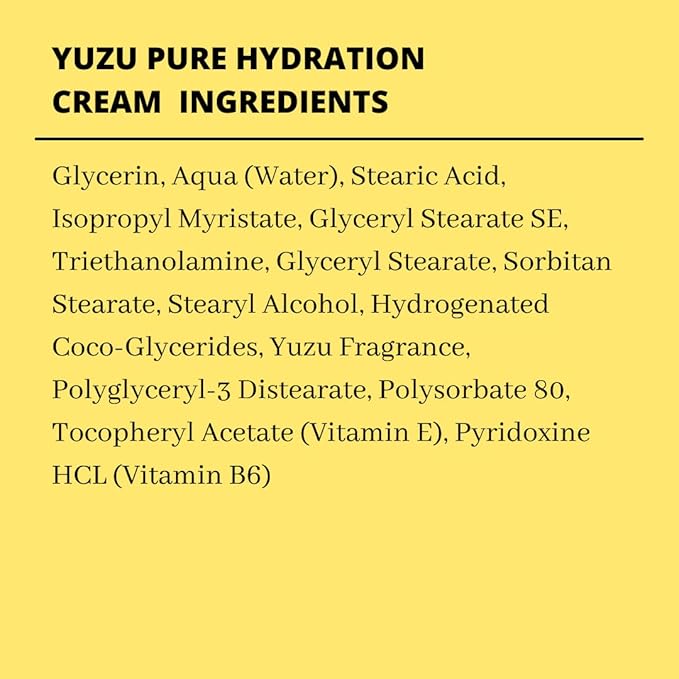 Yu-Be Yuzu Pure Hydration Cream (Duo): Body & Hand Cream - Vegan Skin Care Cream for Sensitive & Dry Skin - Soothing Yuzu Flower Extract - Day & Night Moisturizer- 1.35 Fl Oz