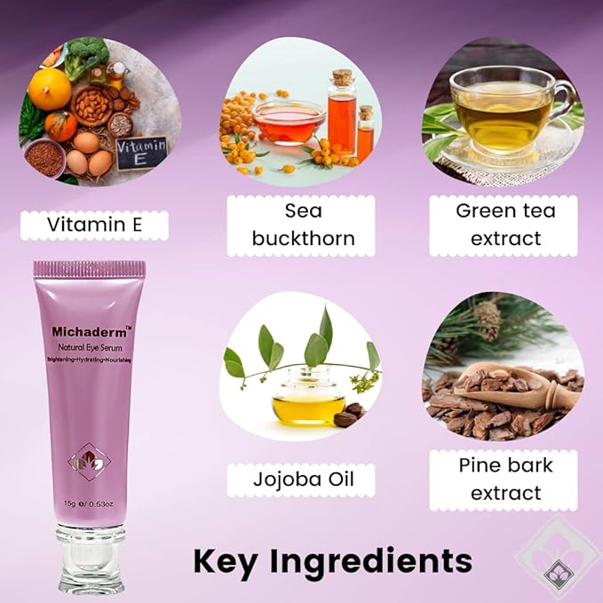 Fragrance-free Natural Eye Serum, Gentle, moisturizing, Soothing, reduces fine lines, minimize millia,paraben free, 15g, 0.53oz