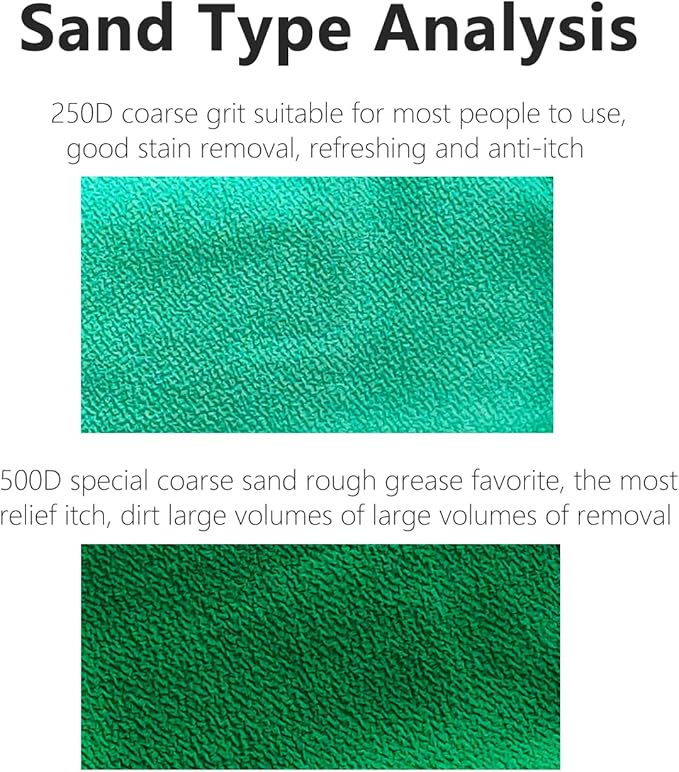 Exfoliating Back Scrubber, Body Back Scrubber Towel for Shower, Bath Wash Scrub Cloth Washcloth Washer for Men Women Exfoliation, Body Scrubbing Brush Exfoliator 500D