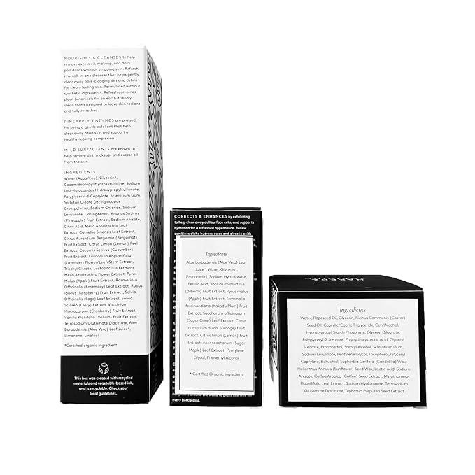 Naked & Thriving The Advanced Renewal Routine | Restore Ultra-Rich Night Cream (50g) + Refresh Gentle Enzyme Cleanser (120ml) + Renew Resurfacing Night Serum (30ml) (Set of 3)